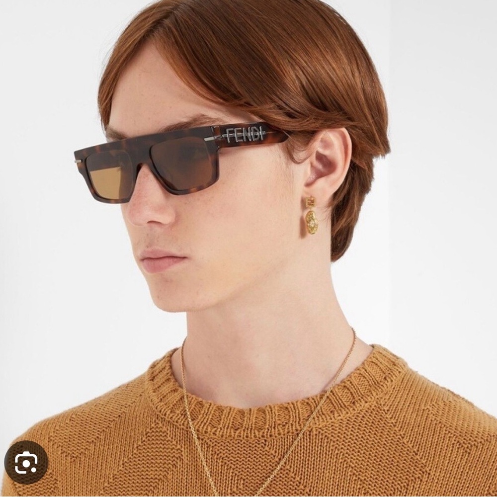Fendi Brown Tortoise fendigraphy sunglasses